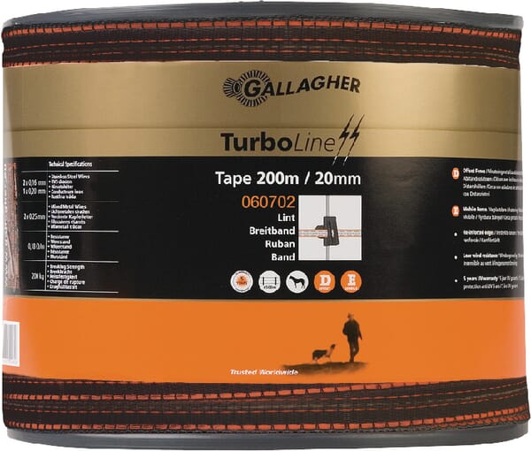 Gallagher TurboLine Electric Fence Tape - Terra Brown (200m x 20mm) - Image 3
