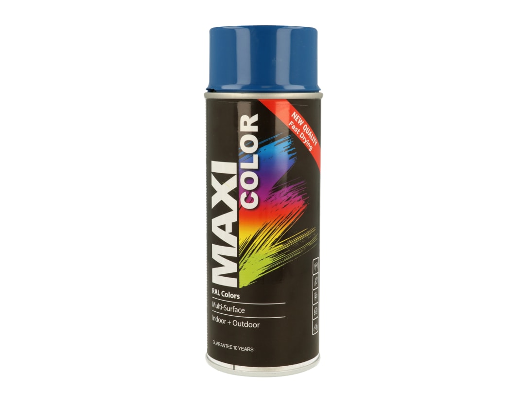 Maxicolor Blue Spray Paint Gloss Genetian 400Ml Mx5010