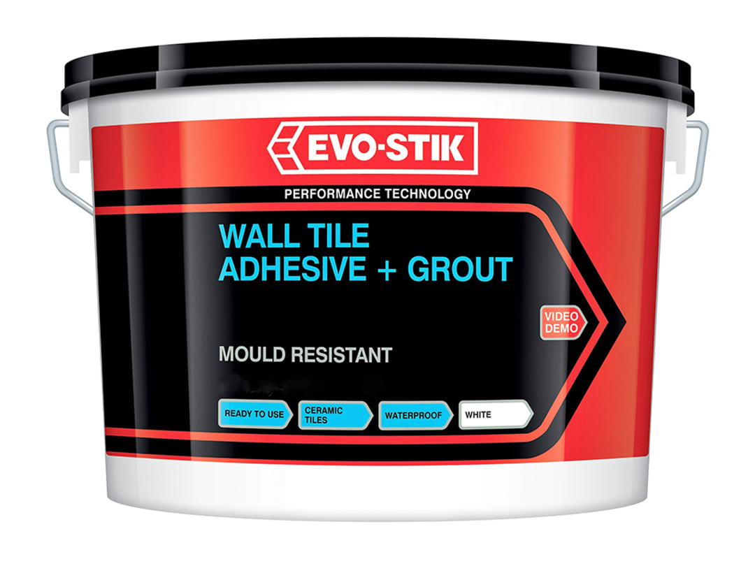 EVO-STIK Wall Tile Adhesive and Grout White 1L Ready to Use Waterproof - Image 9