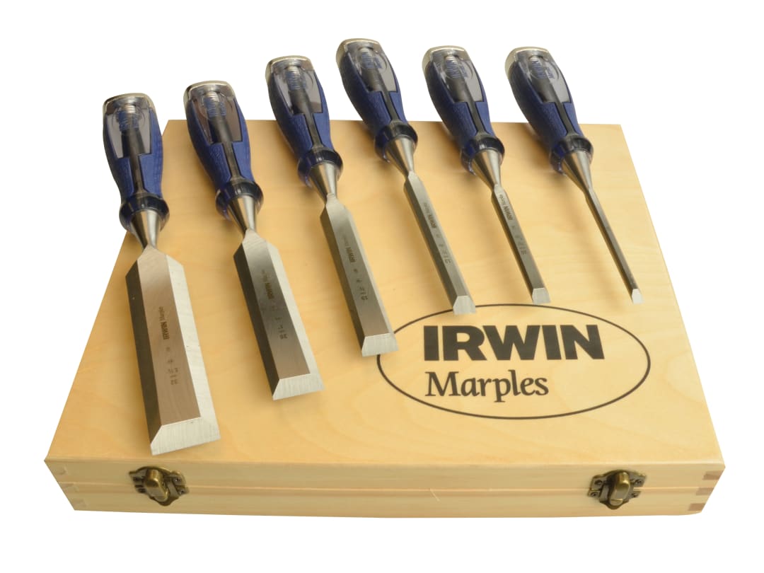 Marples 6 Piece M750 Splitproof Pro Bevel Edge Chisel Set - Image 7