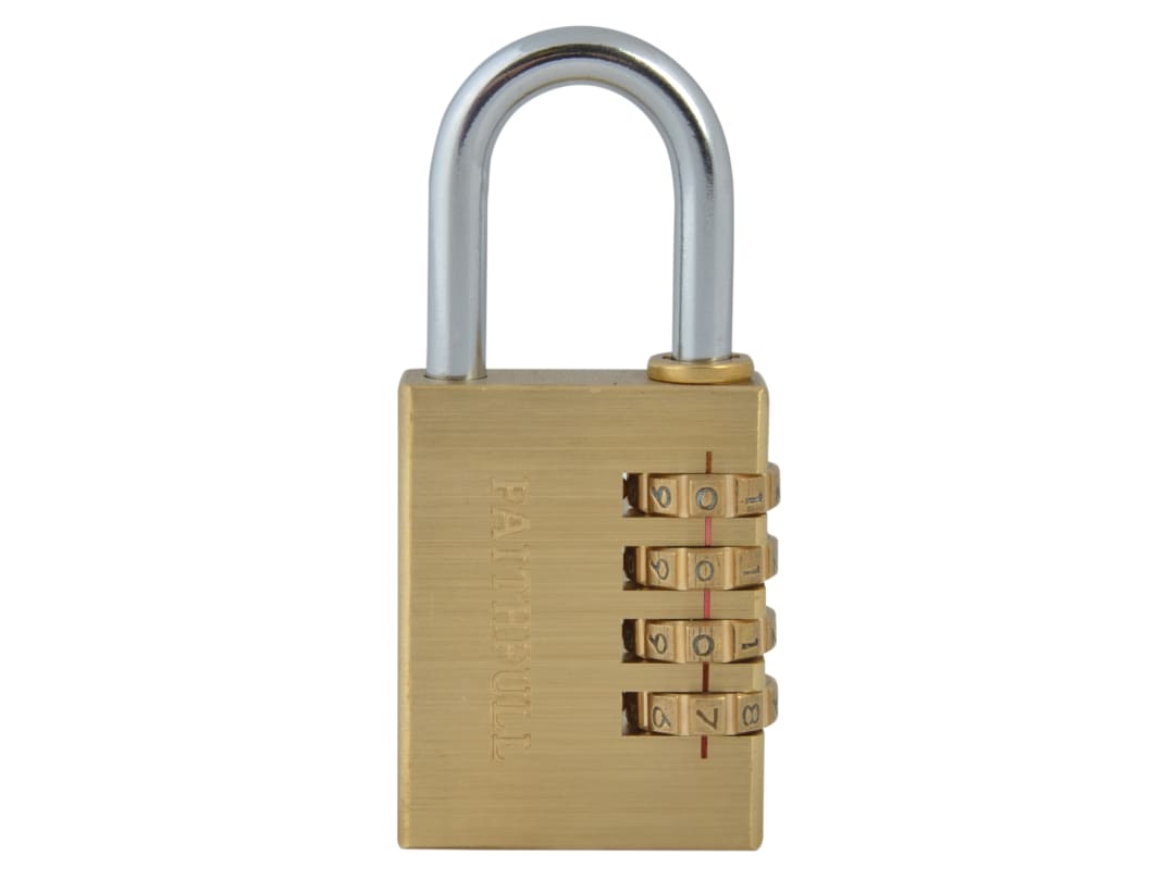 Faithfull Faiplb38com Brass Combination Padlock 38Mm - Image 8