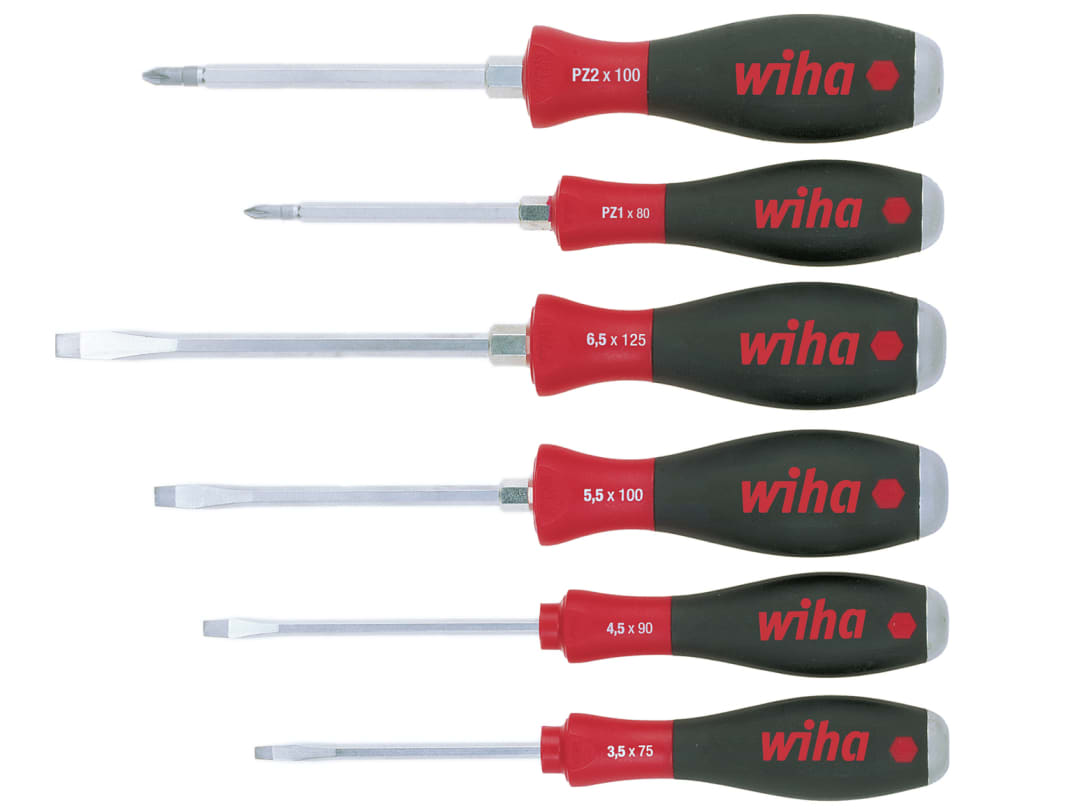 Wiha Softfinish Screwdriver Set, 6 Piece Hex Blade 21251 - Image 6