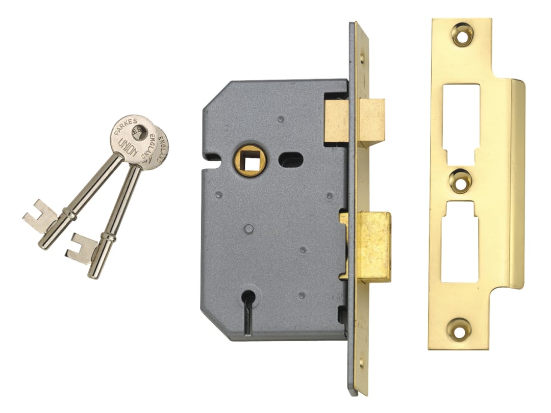 UNION 2277 3 Lever Mortice Sashlock Polished Brass 77.5mm 3in Visi UNNY2277PL30 - Image 6