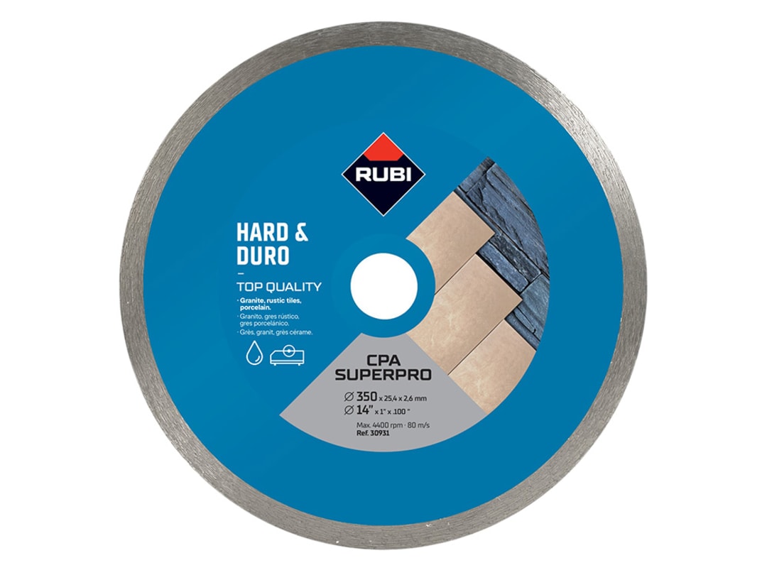 Rubi Tiling Tools Rubi Cpa350 Continuous Rim Diamond Blade 350Mm 30931
