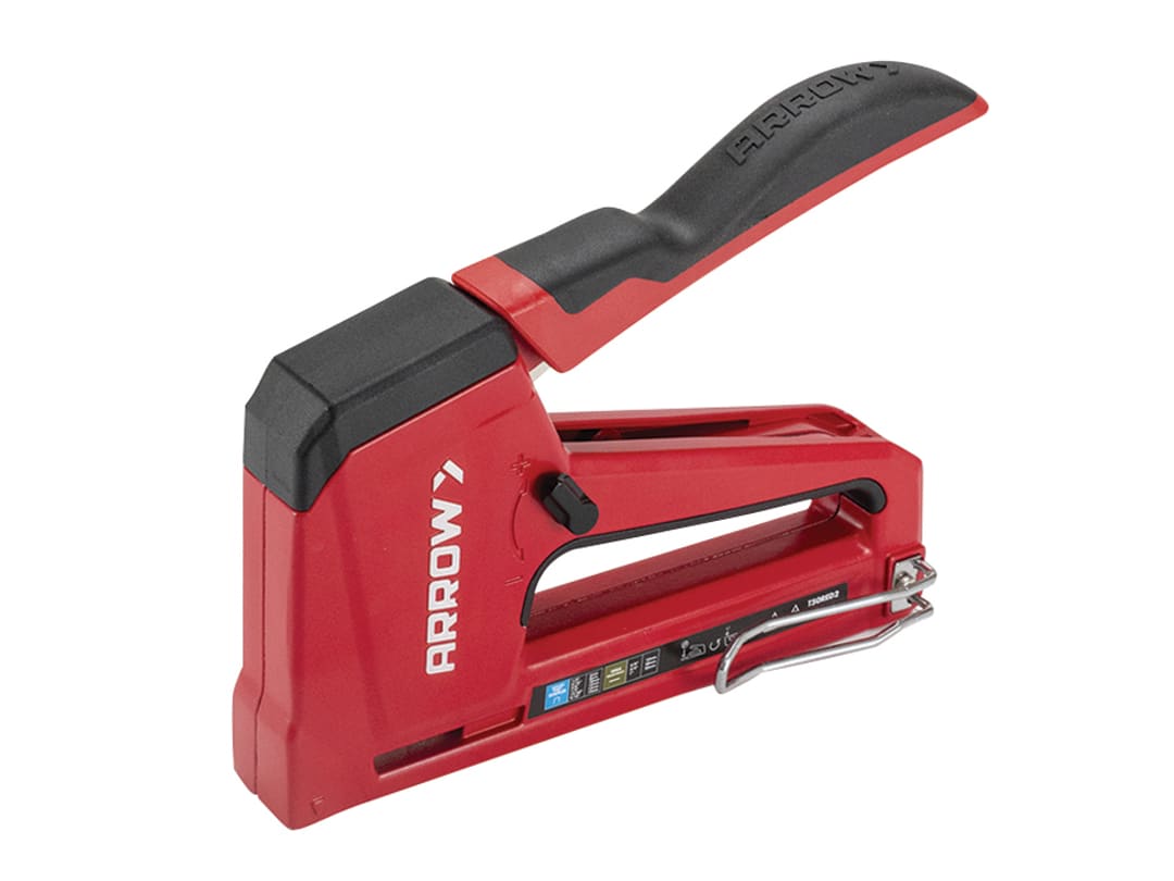 Arrow T50RED2 Heavy Duty Manual 2-in-1 Staple Gun and Brad Nailer for Upholstery, Framing, Insulation, Crafts, and Furniture, Red - Image 5