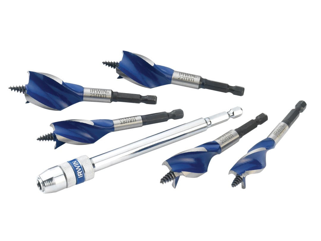 IRWIN® 1922007 Blue Groove 6X Stubby Wood Bit Set, 5 Piece 16-25mm... - Image 12