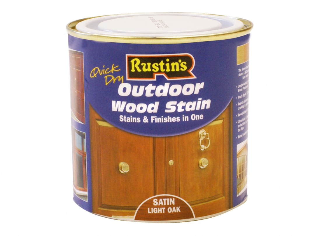 Outdoor Wood Stain Light Oak Satin Rustins Quick Dry 500ml Stains and Finishes - Image 5