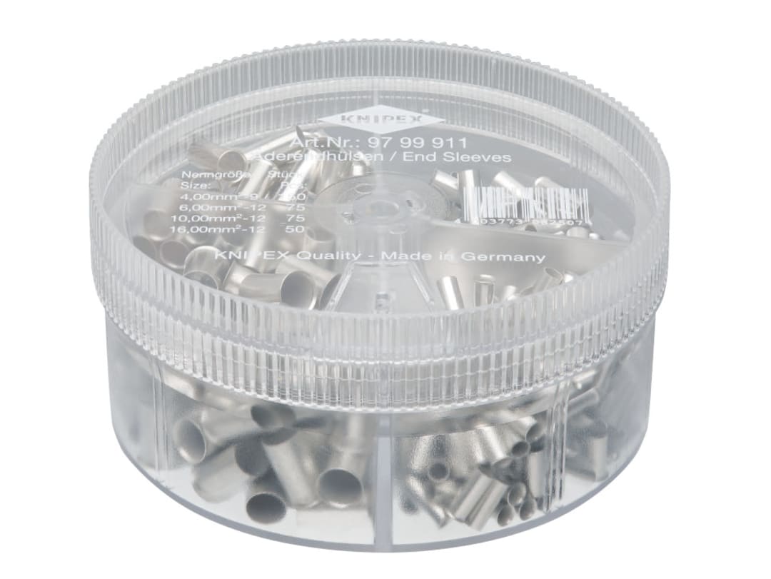 Knipex Non-Insulated Wire Ferrules Assortment Box - 350 Pcs - Image 6
