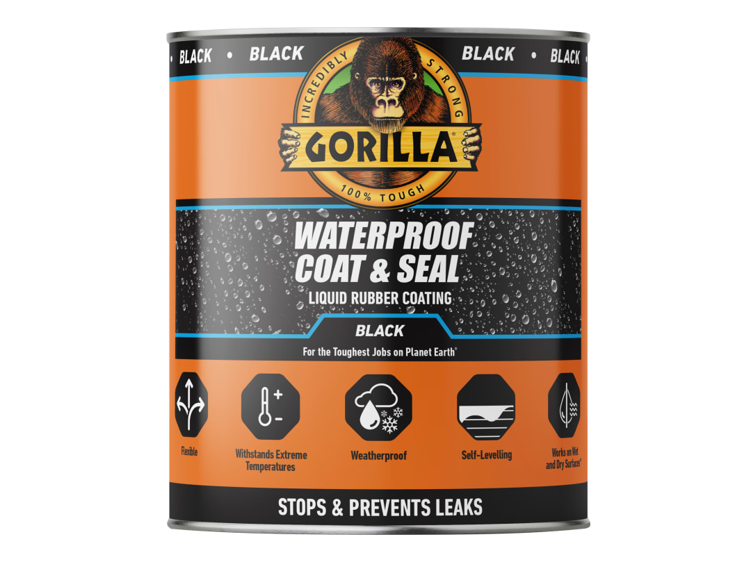Gorilla Waterproof Coat Seal Black 473ml Polyvinyl Chloride Rubber DENTED TINS - Image 10