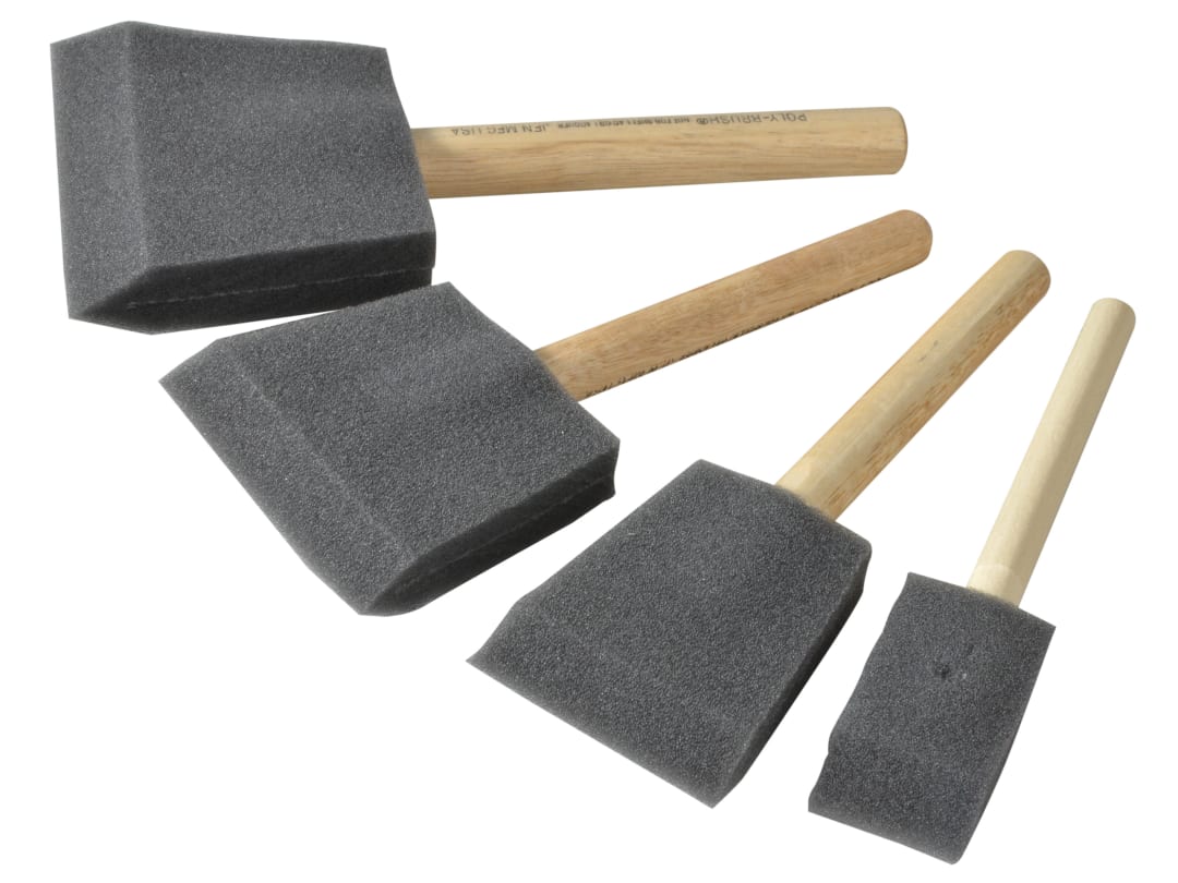 Rustins Foam Brushes 1–4 Inch Set Of 4 Pbrushpack