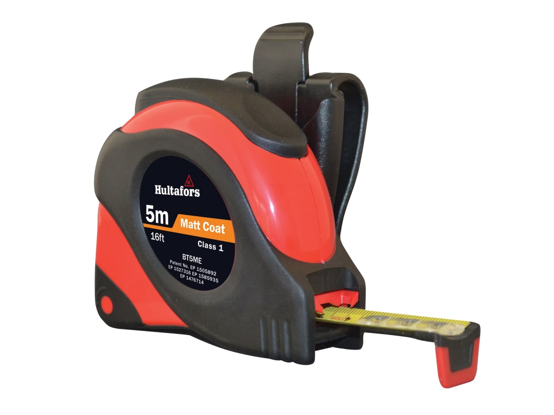 Hultafors Grey | Big T Tape | Dual Scale Graduations | 5M/16Ft X 19Mm | Bt5me | Clear-View End-Hook Allows Measurements To Be Read Right Up To The Tip For Improved Accuracy. - Image 9