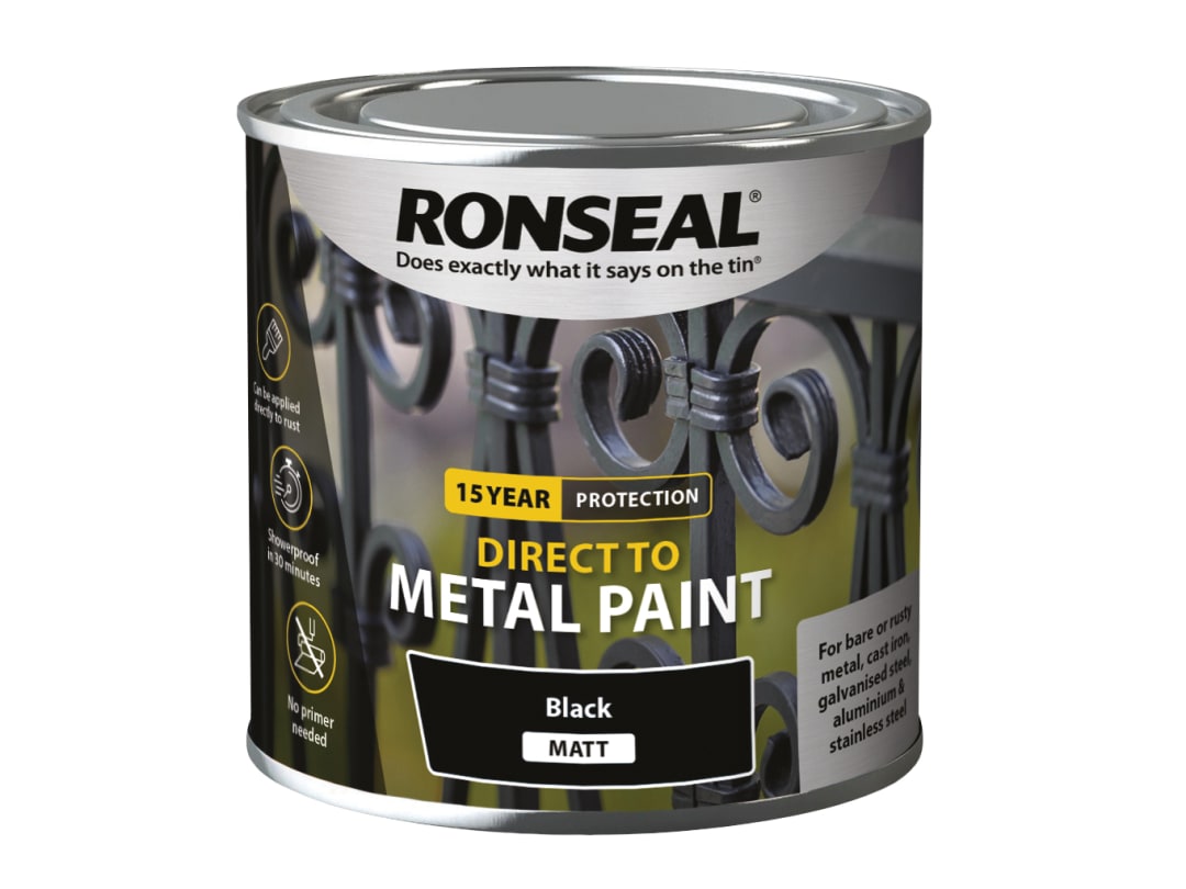 B&Q - Direct To Metal Paint Matt Black 250Ml - Image 7