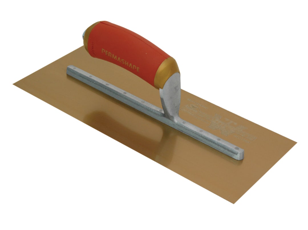 Marshalltown Mpb7gsd Permashape Trowel Gold Stainless Steel 12" X 5" Durasoft Handle - Image 4