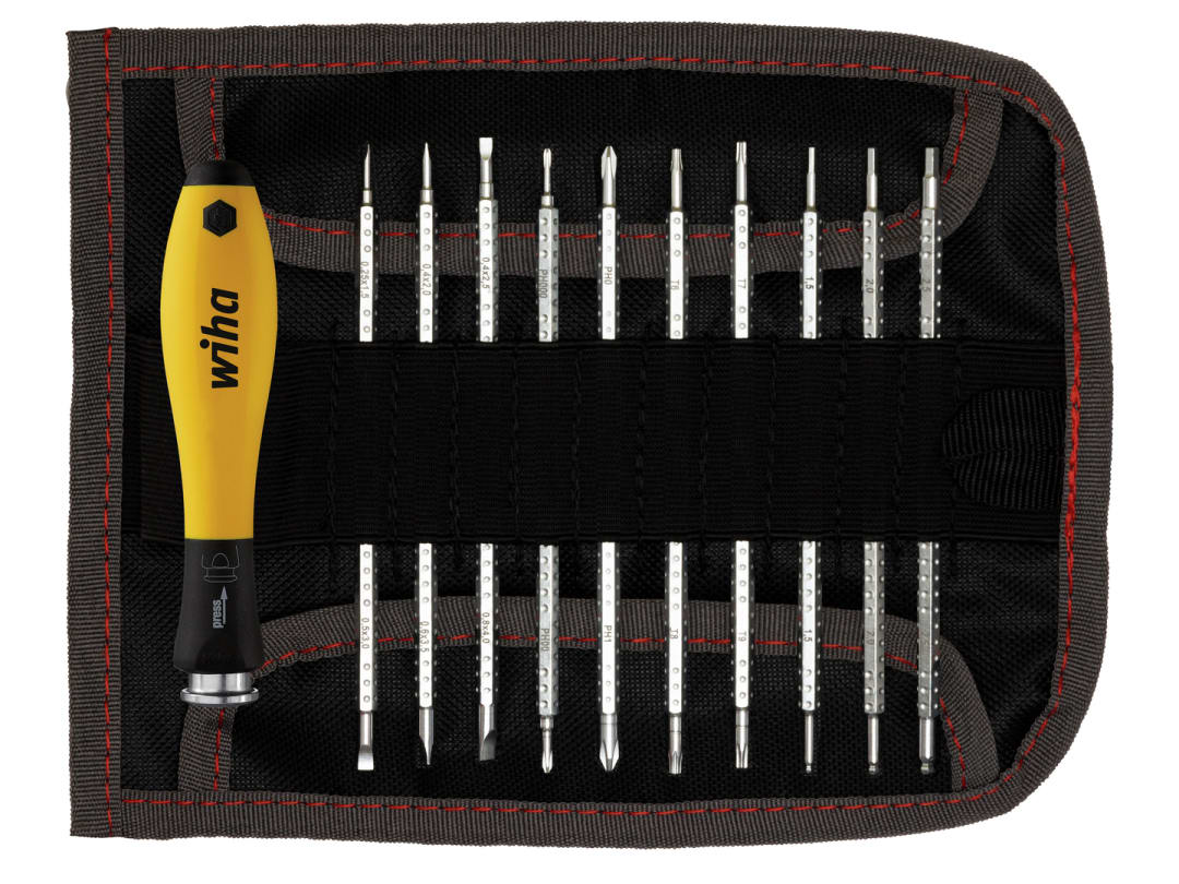 Wiha System 4 Softfinish Esd Interchangeable Screwdriver Set, 12 Piece - Yellow - Image 5