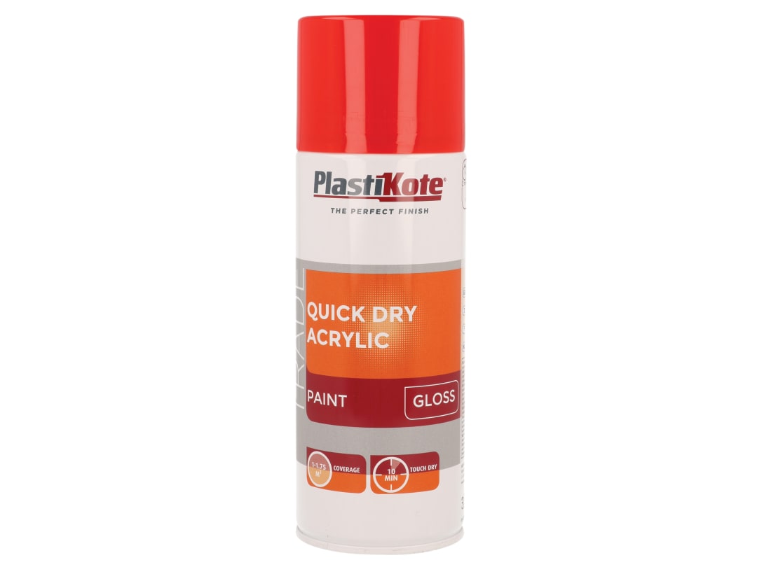 Plastikote Trade Quick Dry Acrylic Spray Paint Gloss Red 400Ml - 440.0071014.076 - Gloss Red - Image 5