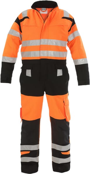 Hydrowear Hove High Visibility Two Tone Coverall Orange Black 44 - Image 2
