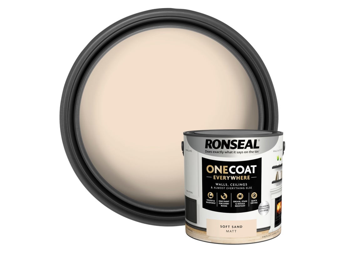 Ronseal One Coat Everywhere Interior Soft Sand Matt 2.5 Litre Kcb.7015103.22404.76 - Image 7