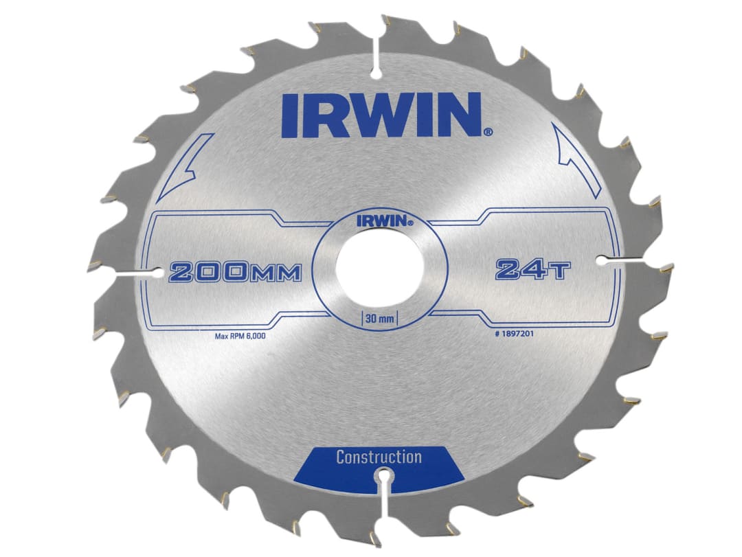 IRWIN® Construction Circular Saw Blade 200 x 30mm x 24T ATB IRW1897201 - Image 6