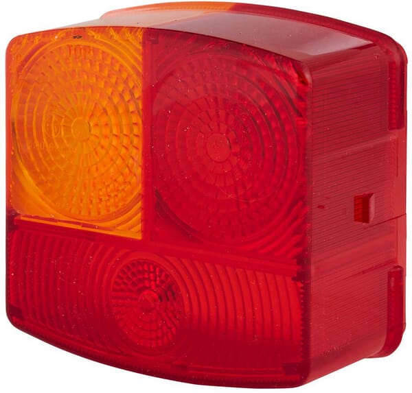 Hella Light lens, amber/red, square rear/left 9EL137307001