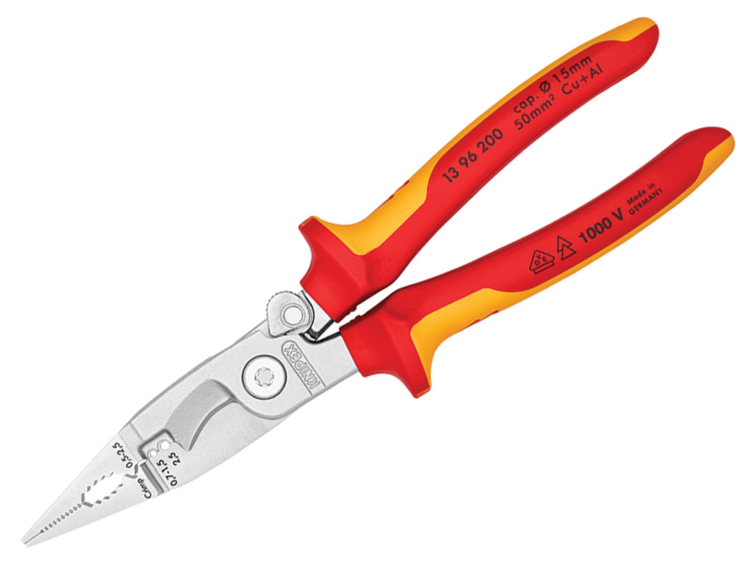 Knipex VDE Multifunctional Installation Pliers+Opening Spring 200mm - Image 8