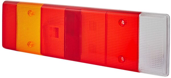 Hella Light lens, red/transparent/amber, rectangular LH/RH/rear 9EL146887001