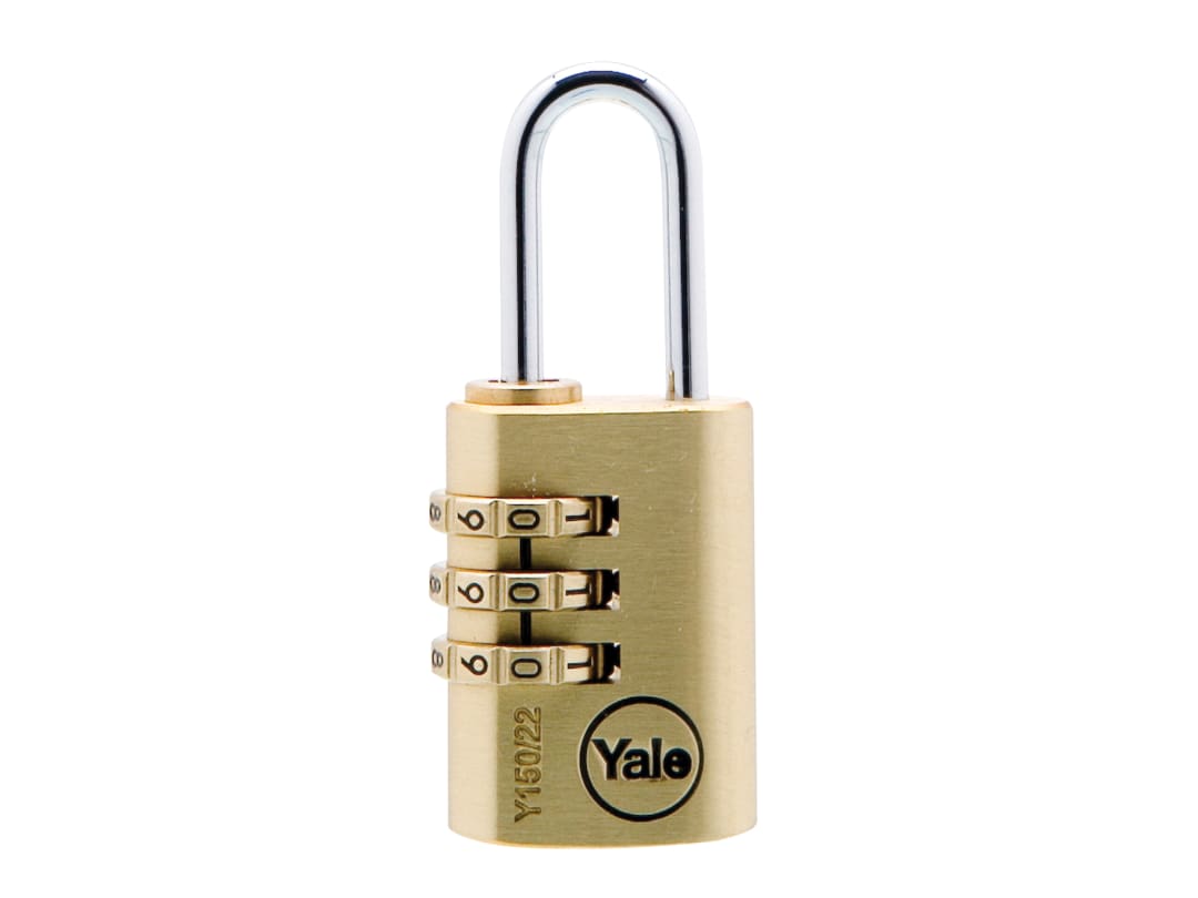 B&Q - Yale Locks Y150/22/120/1 Y150 Brass Combination Padlock 22mm Yaly15022 - Image 2