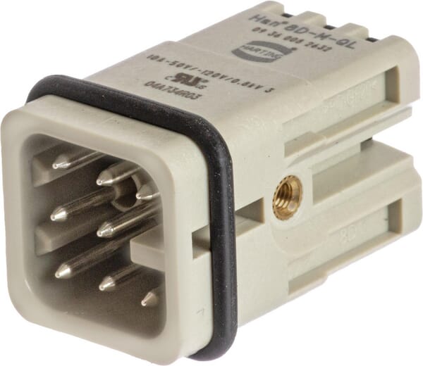Harting Men's Silver Plug Insert 8P. Han-8D 09360082632