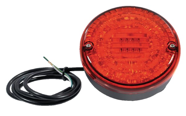 Fog light LED, round, 12/24V, red, bolt on, diameter  140mm LA2004M
