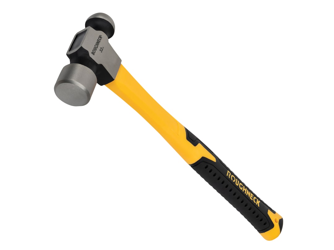 Roughneck Ball Pein Hammer Fibreglass Shaft 1.36kg (48oz), Black and Yellow - Image 9