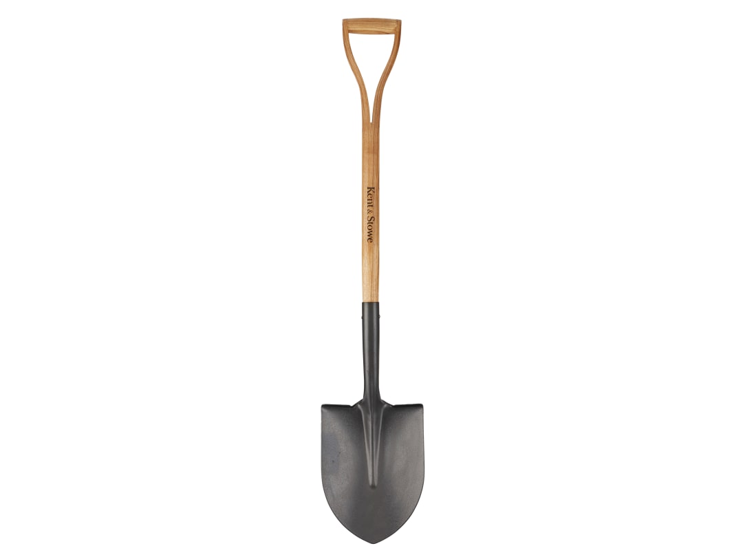 Kent & Stowe Unisex Beige Carbon Steel Round Nosed Shovel In - Image 6