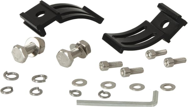 Kramp Mounting bracket for vehicle lighting, 30mm clamp for tube, aluminium/stainless steel LA100BK09