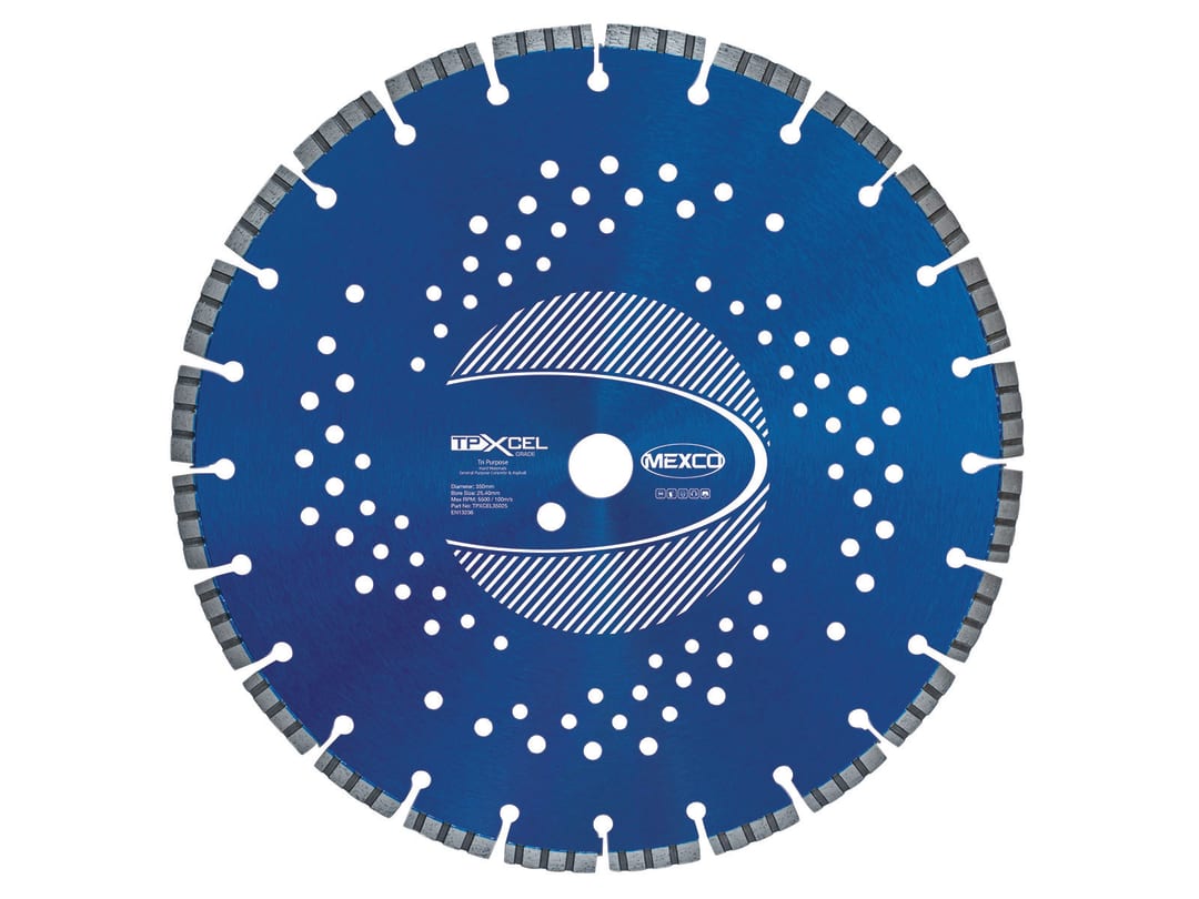 MEXCO TPXCEL35025 XCEL Grade Tri-Purpose Diamond Blade 350 x 25.4mm - Image 3