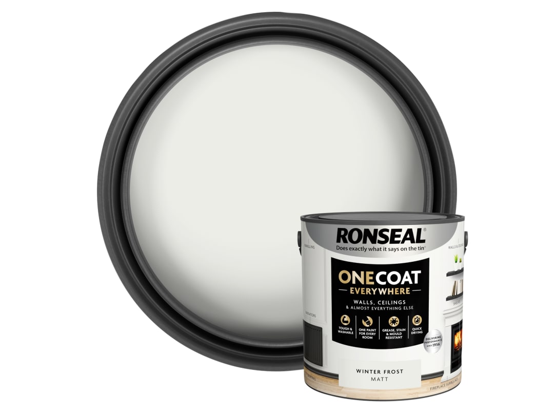 RONSEAL | One Coat Everywhere | Winter Frost | 2.5L | KCB.7015103.22104.76 | Washable quick-drying emulsion resists grease, stains and mould across walls, ceilings and domestic substrates. - Image 9