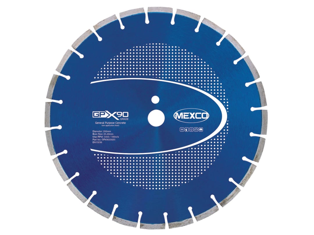 MEXCO GPX90 Concrete Diamond Blade 350 x 25.4 mm GPX9035025