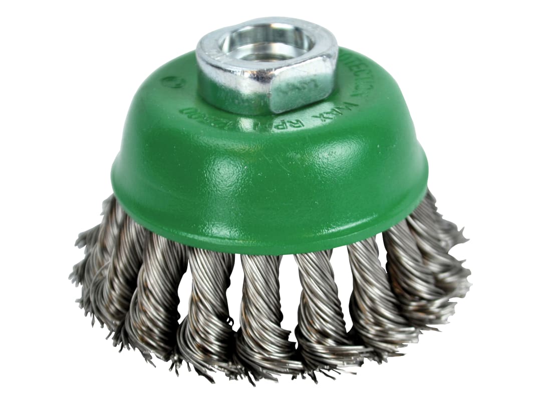 Faithfull Wire Cup Brush Twist Knot 65mm M14x2, 0.50mm Stainless Steel Wire FAI - Image 9