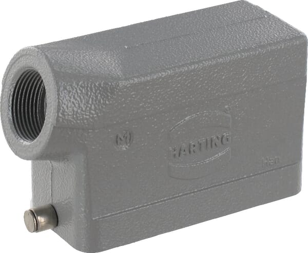 Harting Grey Han 16B Side Entry Hood M25 Aluminum - 19300161541 - Image 3