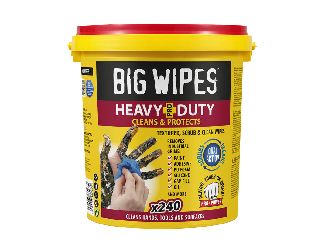 Big Wipes Heavy-Duty Pro+ Wipes - Top (Bucket Of 240) Red - Image 9