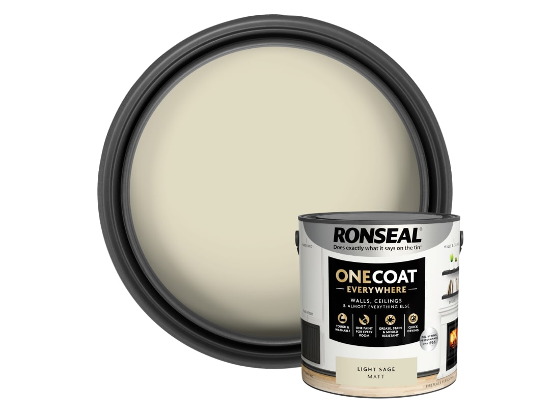 One Coat Everywhere Interior Paint Sage 2.5L Light Ronseal - Image 8