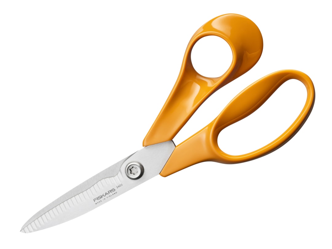 Fiskars 18cm Kitchen Scissors - Orange - Stainless Steel - Image 2