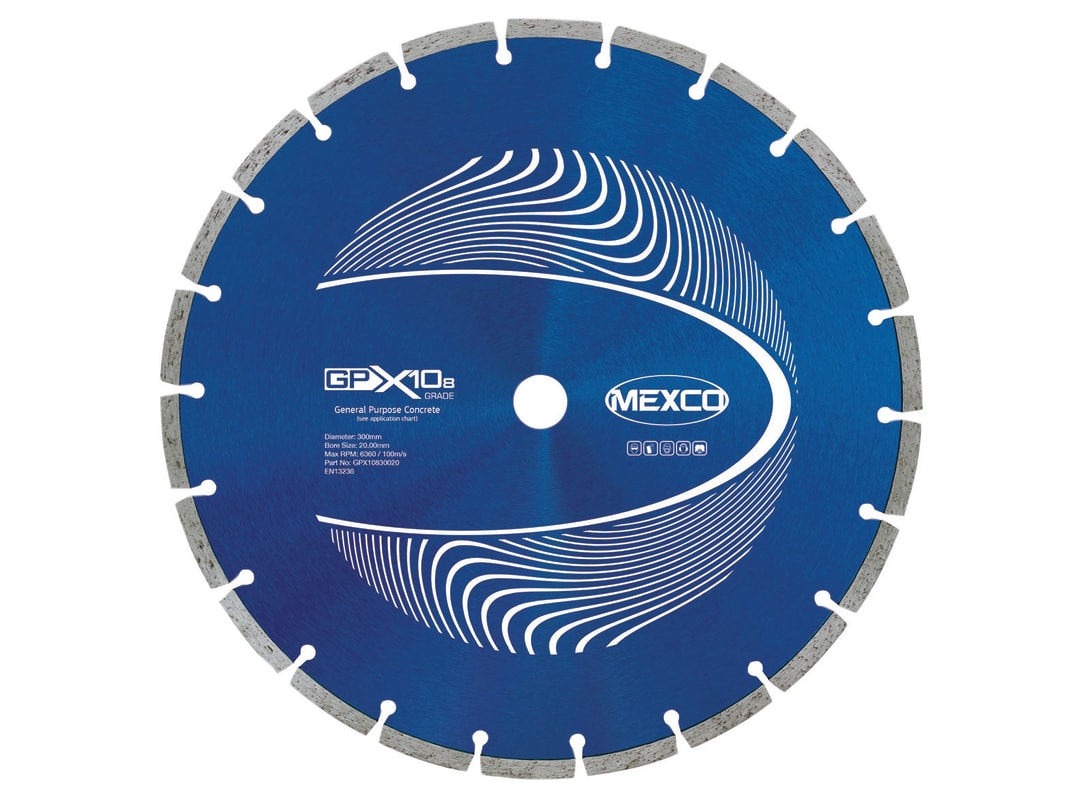 Mexco GPX108 300mm x 20mm concrete, bricks, building material diamond disc - Image 5