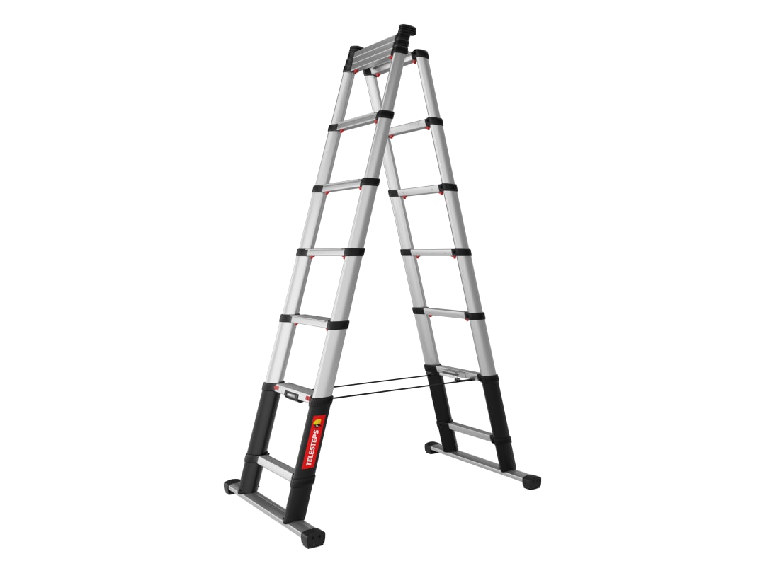 Telesteps 72430 Telescopic Ladder 3 m Made in Sweden - Step Depth 80 mm - Working Height 3.8 m - Closed Height 0.8 m - Width 0.75 m - Weight 19.2 - Image 6