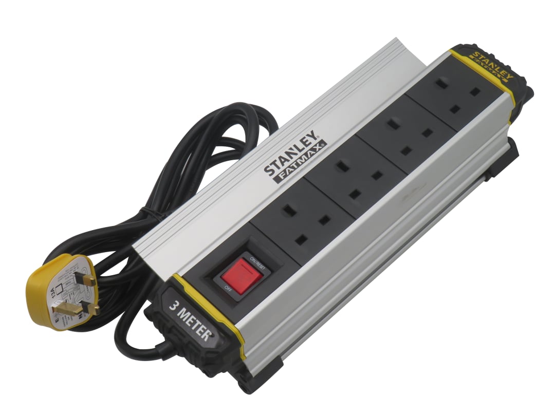 Stanley® Electrical Stanley 4-Gang Ip20 Powerboard With Clamp 3 M Sxecfh2ihfe