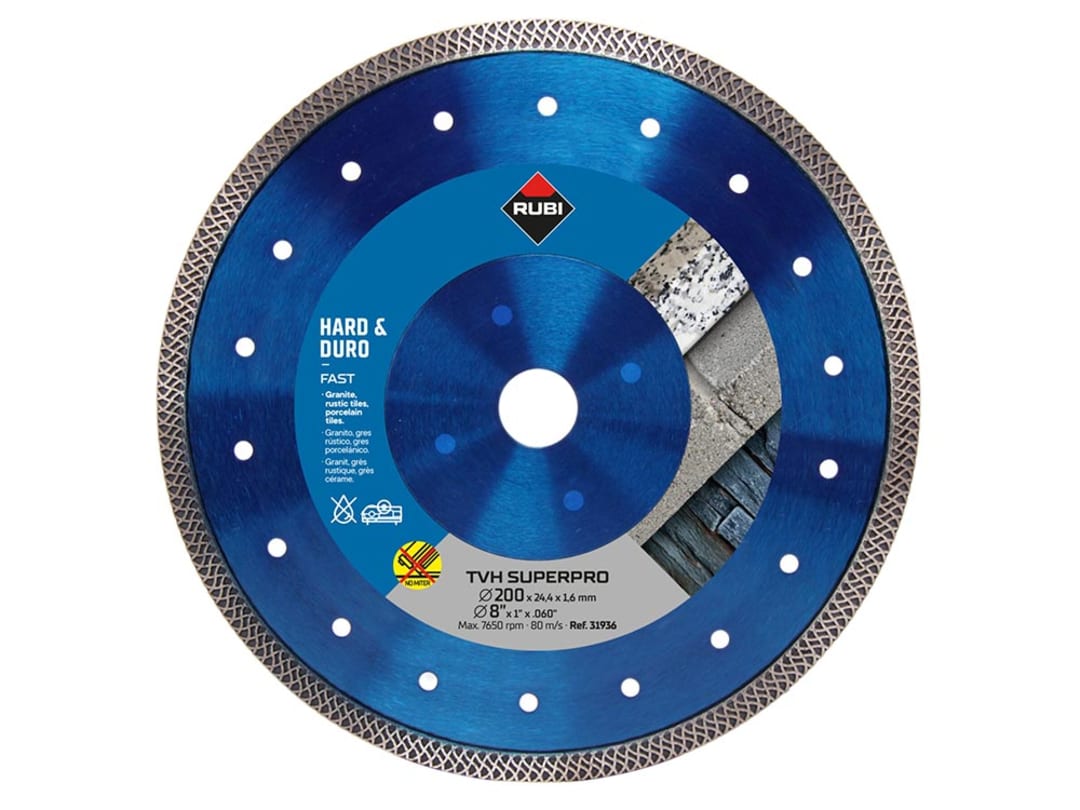 Rubi Tiling Tools Rubi Tvh200 Superpro Diamond Blade 200 Mm 31936