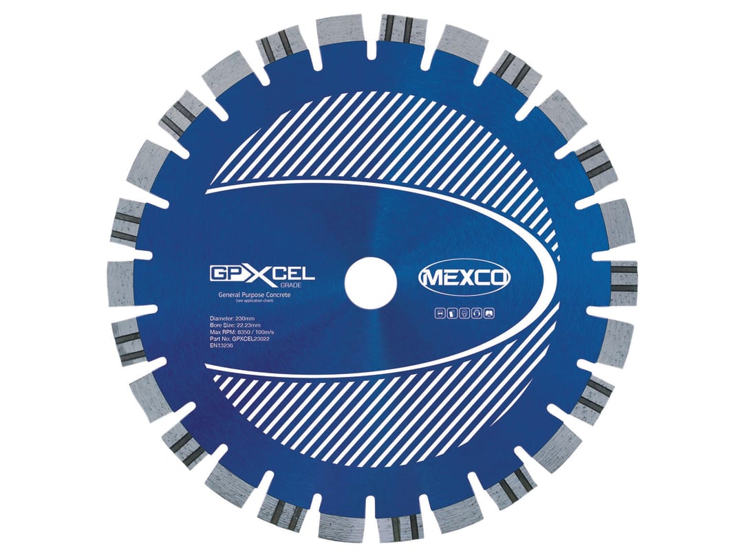 MEXCO XCEL GRADE Concrete Diamond Blade 250 x 22mm GPXCEL25025
