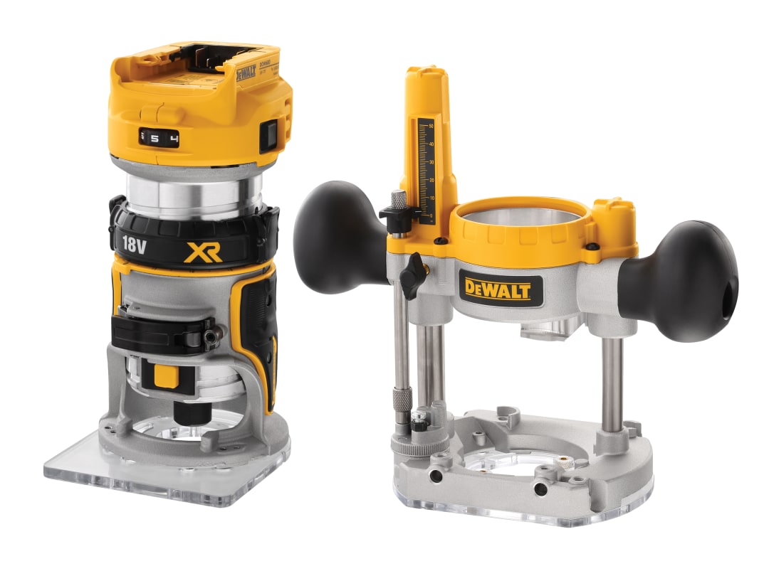 DeWalt DCW604P2 18V Brushless Router Trimmer + 2 x 5Ah Batteries Charger & case - Image 33
