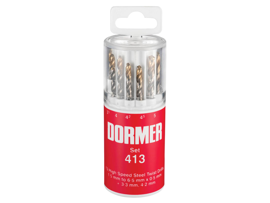 Dormer A094 No.413 HSS TiN Coated Drill Set of 13 1.5- 6.50mm x 0.5mm DORA09441 - Image 10