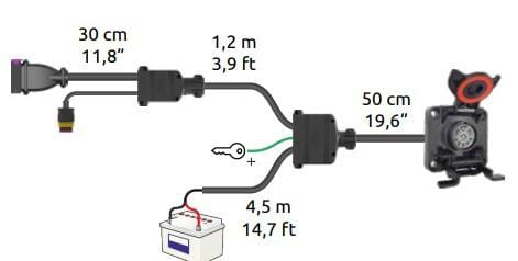 Arag Power cable. ISOBUS implement andmonitor connection (UCS) 7m 4679002251