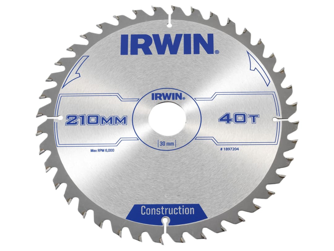 Irwin ATB Construction Circular Saw Blade 210mm 40T 30mm - Image 8