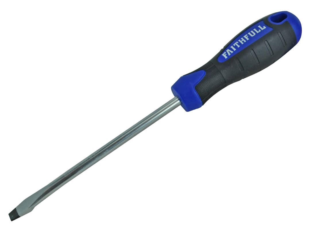Faithfull Black Soft Grip Flared Slotted Tip Screwdriver - Image 9