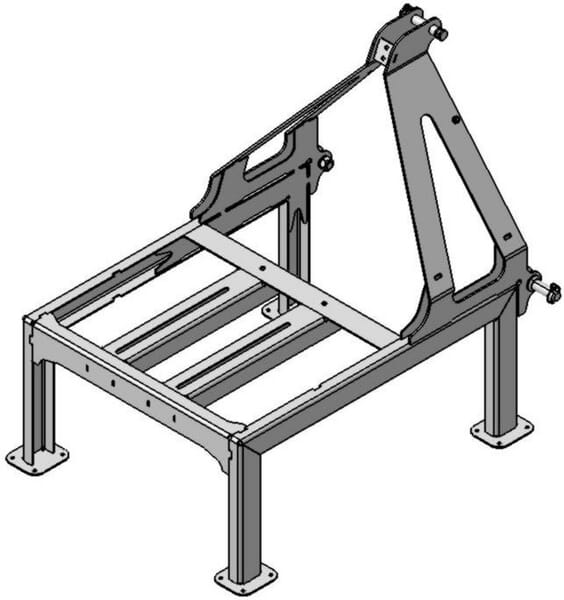 bomik Galvanized three-point frame for A116 and A136 pumps 50010000